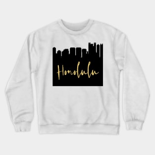 HONOLULU HAWAII DESIGNER SILHOUETTE SKYLINE ART Crewneck Sweatshirt